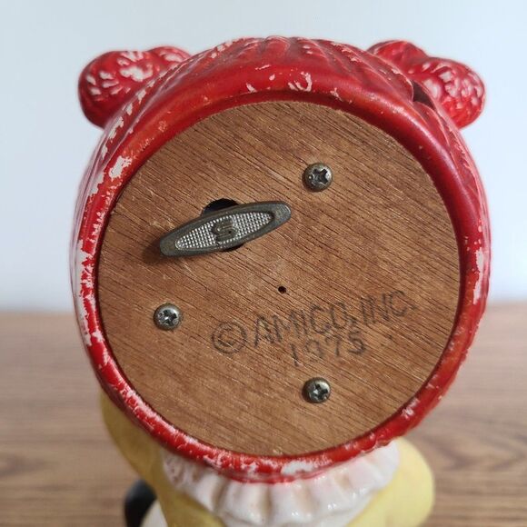 Vintage 1975 Raggedy Ann Ceramic Coin Bank With Music Box - Works! - Picture 10 of 15